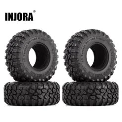 INJORA 4PCS 118*44mm 2.2" Rubber Wheel Tires For 1:10 RC Crawler Car TRX4 TRX6 Axial SCX10 90046