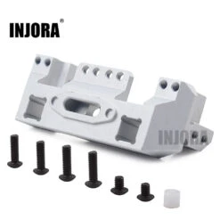 INJORA 1PCS Aluminum Alloy Black/Silver Front Bumper Mount Servo Stand For 1/10 RC Crawler TRX-4 TRX4