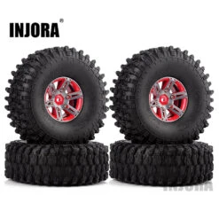 INJORA 4Pcs 1.9" Beadlock Wheel Rim & 1.9 Rubber Tires Set For 1/10 RC Crawler Axial SCX10 90046 RC Car Parts -Remote Control Car Shop H82c72e6ffa694f4bbdd23e810e6382fb0