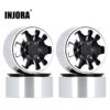 INJORA 4PCS Metal 1.9" Beadlock Wheel Rim 9-Spokes For 1/10 RC Crawler TRX4 Axial SCX10 90046 AXI03007 Redcat Gen8