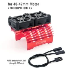 Surpass Hobby RC Heatsink With Dual Cooling Fan RC Car Accessories For Hobbywing Leopard 4268 4274 4092 1/8 1/10 RC Car Motor -Remote Control Car Shop H8dab7541d1554932ba39fd58023294b16