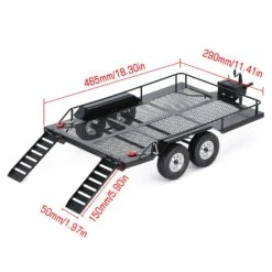 INJORA 465*290MM Metal Trailer For 1/10 RC Car Crawler Axial SCX10 90046 AXI03007 TRX-4 Redcat Gen8 -Remote Control Car Shop H8dc09e8cc2e6463e9870bbf56cb84bacW