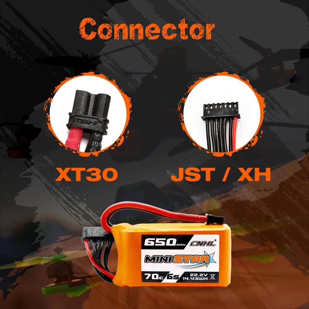 2PCS CNHL 6S 22.2V 650mAh Lipo Battery 70C Ministar Series For XT30 For Mini Quad RC FPV Drone Quadcopter Helicopter Airplane 6 2PCS CNHL 6S 22.2V 650mAh Lipo Battery 70C Ministar Series For XT30 For Mini Quad RC FPV Drone Quadcopter Helicopter Airplane - Image 6