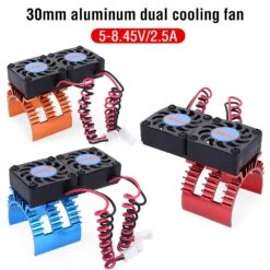 SURPASS HOBBY Cooling Fan Aluminium Metal Heatsink With Dual 30mm Fans For 1/10 RC Car 3660 3670 Wltoys 12428 144001 540 550 Motor -Remote Control Car Shop H9c5e0d2d38aa4c2d81cb2085fb1e94c8B