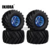 4Pcs Wheel Rim Tire Set For 1/10 RC Monster Truck HIMOTO HSP HPI Remote Control RC Truggy Car