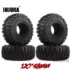 INJORA 4PCS 2.2" Mud Grappler Rubber Tyre 2.2 Wheel Tires 120*48MM For 1:10 RC Rock Crawler TRX4 TRX-6 Axial SCX10 90046