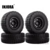 INJORA 4Pcs Plastic 1.9" Wheel Rim Tires Set For 1/10 RC Crawler Car Axial SCX10 90046 Tamiya CC01 D90 D110