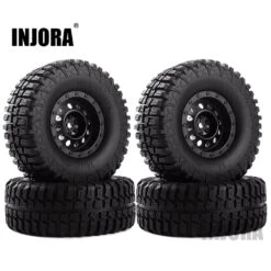 INJORA 4Pcs Plastic 1.9" Wheel Rim Tires Set For 1/10 RC Crawler Car Axial SCX10 90046 Tamiya CC01 D90 D110