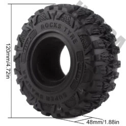 INJORA 4PCS 2.2" Mud Grappler Rubber Tyre 2.2 Wheel Tires 120*48MM For 1:10 RC Rock Crawler TRX4 TRX-6 Axial SCX10 90046 -Remote Control Car Shop HTB1P41ieW1s3KVjSZFAq6x ZXXas