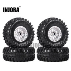 INJORA 4PCS 2.2 Inch Beadlock Wheel Rims & Rubber Tire For 1/10 RC Rock Crawler Axial SCX10 RR10 AX10 Wraith 90048 90018 KM2 -Remote Control Car Shop HTB1WLw.XOLxK1Rjy0Ffq6zYdVXaT