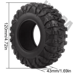 INJORA 4PCS 2.2 Rubber Mud Grappler Tires 120*43MM For 1:10 RC Rock Crawler Axial SCX10 SCX10 II 90046 90047 TRX-4 TRX4 -Remote Control Car Shop HTB1ah2ne8Kw3KVjSZTEq6AuRpXaZ