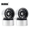 INJORA 4PCS 1/10 RC Rock Crawler Aluminum 2.2 Beadlock Wheel Rims For Axial SCX10 RR10 Wraith 90048 90018 TRX4 TRX-6