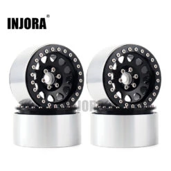 INJORA 4PCS 1/10 RC Rock Crawler Aluminum 2.2 Beadlock Wheel Rims For Axial SCX10 RR10 Wraith 90048 90018 TRX4 TRX-6
