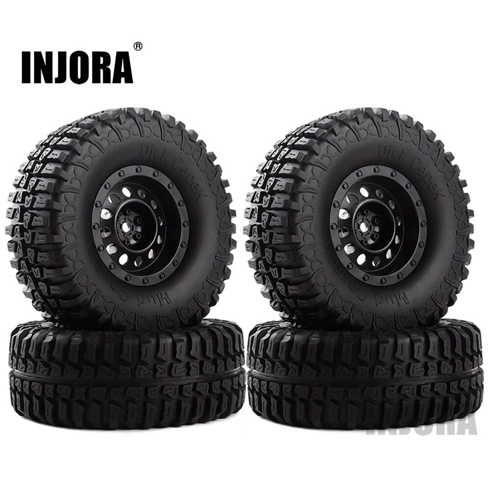 INJORA 4Pcs Plastic 1.9" Wheel Rim Tires Set For 1/10 RC Crawler Car Axial SCX10 90046 Tamiya CC01 D90 D110 4 INJORA 4Pcs Plastic 1.9" Wheel Rim Tires Set For 1/10 RC Crawler Car Axial SCX10 90046 Tamiya CC01 D90 D110 - Image 4