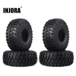 INJORA 4PCS 123*45MM 1.9" Rubber Tyre Wheel Tires For 1:10 RC Rock Crawler Axial SCX10 SCX10 II 90046 AXI03007 TRX-4