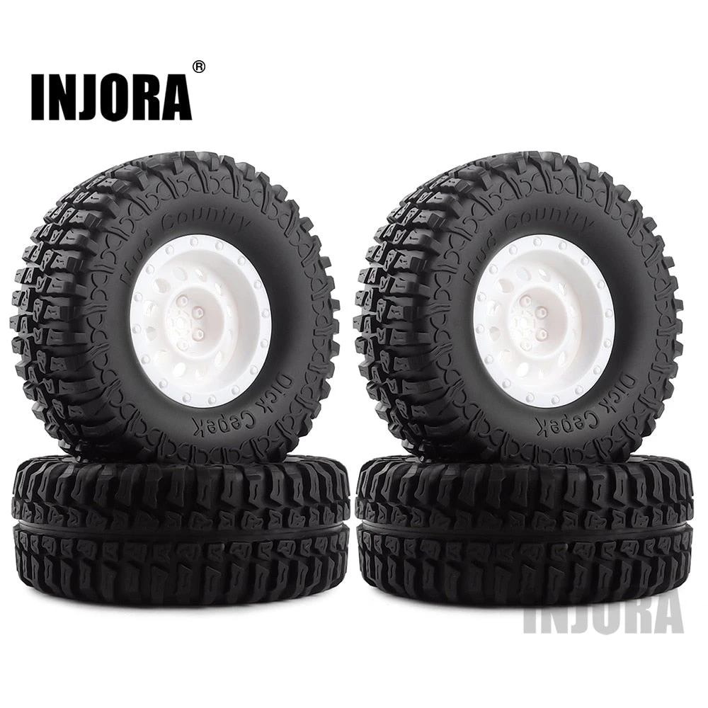INJORA 4Pcs Plastic 1.9" Wheel Rim Tires Set For 1/10 RC Crawler Car Axial SCX10 90046 Tamiya CC01 D90 D110 8 INJORA 4Pcs Plastic 1.9" Wheel Rim Tires Set For 1/10 RC Crawler Car Axial SCX10 90046 Tamiya CC01 D90 D110 - Image 8