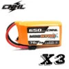 3PCS CNHL Lipo 3S Battery 11.1V 650mAh 70C Ministar Series XT30 For Mini Quad FPV Drone Quadcopter Helicopter Airplane