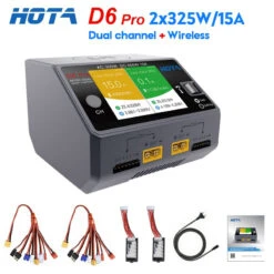 Original HOTA D6 Pro Black AC 200w DC 2x325w /15a Channel Smart Battery Charger Discharger Lipo Charger For Rc Drone Spare Parts