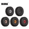 INJORA 4PCS 120*42mm 1.9" Wheel Rims Tires Set For 1:10 RC Rock Crawler Car TRX4 Axial SCX10 90046 Redcat Gen8