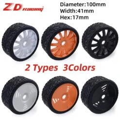 ZD Racing 100mm Rubber Tyres Wheels 17mm Hex For Redcat HSP HPI Kyosho Hobao Team Losi Carson 1/8 Buggy On-road RC Car -Remote Control Car Shop Ha61cbd69196e42d686661ea7c4aa600bG