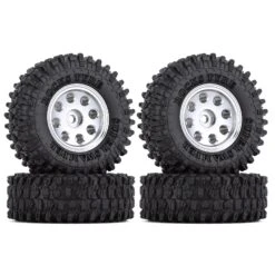 INJORA 4PCS 1.0" CNC Beadlock Micro Crawler Wheel Rims Tires Set For 1/24 RC Crawler Car Axial SCX24 90081 AXI00001 AXI00002 -Remote Control Car Shop Ha90ff991451f48799030fea360f9f015F