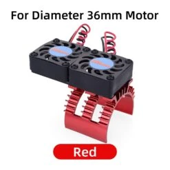 SURPASS HOBBY Cooling Fan Aluminium Metal Heatsink With Dual 30mm Fans For 1/10 RC Car 3660 3670 Wltoys 12428 144001 540 550 Motor -Remote Control Car Shop Ha9e0784934404735aa8e3784fff3d49aQ