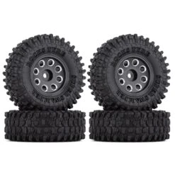 INJORA 4PCS 1.0" CNC Beadlock Micro Crawler Wheel Rims Tires Set For 1/24 RC Crawler Car Axial SCX24 90081 AXI00001 AXI00002 -Remote Control Car Shop Haa625129da7d4095ac3af47e89dd278fF