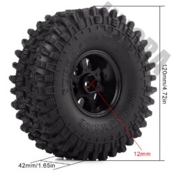 INJORA 4Pcs 1.9" Beadlock Wheel Rim & 1.9 Rubber Tires Set For 1/10 RC Crawler Axial SCX10 90046 RC Car Parts -Remote Control Car Shop Hacd3ecce15924e2fbd9404679a73787be