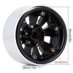INJORA 4PCS Metal 1.9" Beadlock Wheel Rim 9-Spokes For 1/10 RC Crawler TRX4 Axial SCX10 90046 AXI03007 Redcat Gen8 -Remote Control Car Shop Hada8b7072d6c469d8ee9f428467f3ab6J