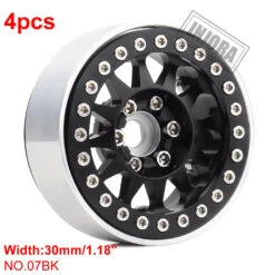 INJORA 4PCS Metal 1.9 Beadlock Wheel Rim 12-Spoke Wheel Hub For 1:10 RC Crawler Axial SCX10 II 90046 AXI03007 TRX-4 Tamiya MST -Remote Control Car Shop Haf8027d985c34b638cbbfcd31a3a68b0s