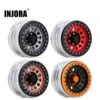 INJORA 2/4PCS CNC Aluminum 2.9" Beadlock Wheel Hub Rim For 1/6 RC Crawler Car Axial SCX6 Jeep JLU Wrangler Trail Honcho 4WD RTR