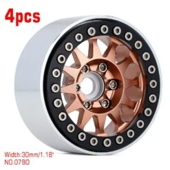 INJORA 4PCS Metal 1.9 Beadlock Wheel Rim 12-Spoke Wheel Hub For 1:10 RC Crawler Axial SCX10 II 90046 AXI03007 TRX-4 Tamiya MST -Remote Control Car Shop Hb7be50b6b8794f97b9a454b28bfdc26bQ