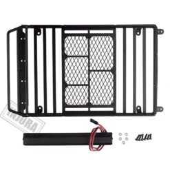 INJORA 245*150mm Luggage Carrier Roof Rack With LED Light Bar For 1/10 RC Crawler Car Axial SCX10 TRX4 -Remote Control Car Shop Hc0f051a878c147d1884a2a31ab7381bfi