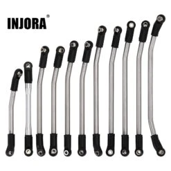 INJORA 11Pcs 313mm Wheelbase Metal Chassis Links Rod End Set For 1/10 RC Crawler Car Axial SCX10 II 90046 Upgrade Parts