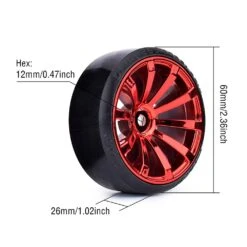 4PCS 1/10 RC Drift Cars Hot Wheel Hub Hard Pattern Tyre For 1:10 Traxxas HSP HPI Sakura TT01 Tamiya RC Drift Car Accessories -Remote Control Car Shop Hc91bbb1b75db41558a0b85f6166e2e4e1