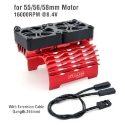 Surpass Hobby 55mm RC Motor Heatsink With 16000RPM Dual High Speed Cooling Fan For Rocket 5593 55113 1/5 Traxxas Arrma RC Car -Remote Control Car Shop Hca409350a5cc412a986e9aa4f59c9b78b