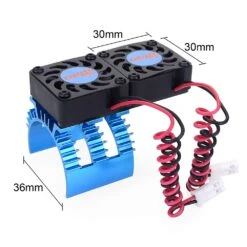 SURPASS HOBBY Cooling Fan Aluminium Metal Heatsink With Dual 30mm Fans For 1/10 RC Car 3660 3670 Wltoys 12428 144001 540 550 Motor -Remote Control Car Shop Hd11d7921f5c145829c747d4432c6d73cR