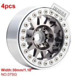 INJORA 4PCS Metal 1.9 Beadlock Wheel Rim 12-Spoke Wheel Hub For 1:10 RC Crawler Axial SCX10 II 90046 AXI03007 TRX-4 Tamiya MST -Remote Control Car Shop Hd21223836fd148d69901bc6ef9f111c0o