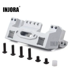 INJORA 1PCS Aluminum Alloy Black/Silver Front Bumper Mount Servo Stand For 1/10 RC Crawler TRX-4 TRX4 -Remote Control Car Shop Hd30a6463847e4a28a1515f98b22521a2O