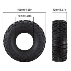 4PCS 1.9" Rubber Tyre / Wheel Tires For 1:10 RC Rock Crawler Axial SCX10 90046 AXI03007 Tamiya CC01 D90 D110 -Remote Control Car Shop Hd9bf440f36314e6dac7870b7fecd414aK