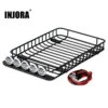 INJORA 232*145mm Metal Roof Rack With 5 LED Lights For 1/10 RC Crawler Car TRX-4 Axial SCX10 90046 SCX10 III AXI03007