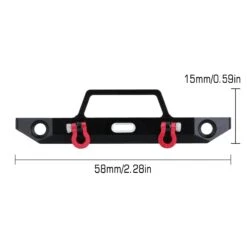 INJORA 58*15mm Metal Front Bumper With Hook For 1/24 RC Crawler Car Axial SCX24 90081 Upgrade Parts -Remote Control Car Shop Hde087bbe26ae44ff8f2501937ab026103