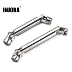 INJORA 2Pcs 90-115mm 110-155mm Steel CVD Universal Joint Drive Shaft For 1/10 RC Rock Crawler Car Axial SCX10 D90