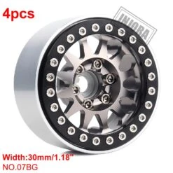 INJORA 4PCS Metal 1.9 Beadlock Wheel Rim 12-Spoke Wheel Hub For 1:10 RC Crawler Axial SCX10 II 90046 AXI03007 TRX-4 Tamiya MST -Remote Control Car Shop He14e5d6bff22412a813f7629439dc5f6m