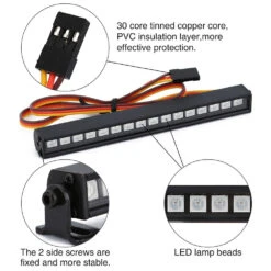 9imod Metal 16/22LED RC Roof Lamp Light Bar Colorful For 1/10 RC Crawler Car Axial SCX10 90046 D90 Traxxas TRX-4 -Remote Control Car Shop He28084db91f045ea8446f8ad2e2a3bdaB