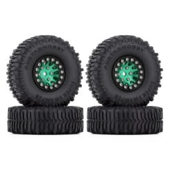 INJORA 60*20mm 1.0" Beadlock CNC Wheel Rims Mud Tires For 1/24 RC Crawler Car Axial SCX24 FCX24 Enduro24 Upgrade (W1049-T2430) -Remote Control Car Shop He39d1f6b1323478bba621f3b4493cef7h
