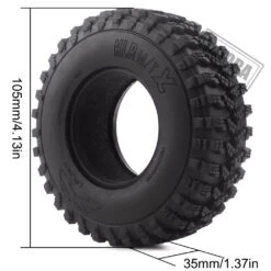 4PCS 1.9" Rubber Voodoo KLR Wheel Tires 105*35mm For 1:10 RC Crawler Axial SCX10 D90 TF2 MST Tamiya -Remote Control Car Shop He7955255d4db45ba932391cdb31fad08f