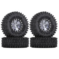 INJORA 4PCS CNC 1.0" Beadlock Wheel Rims Tires Set For 1/24 RC Crawler Car Axial SCX24 AXI90081 AXI00001 AXI00002 (W1026-T2410) -Remote Control Car Shop Hed3f0619ebd3403aa2266b0161f269bb0