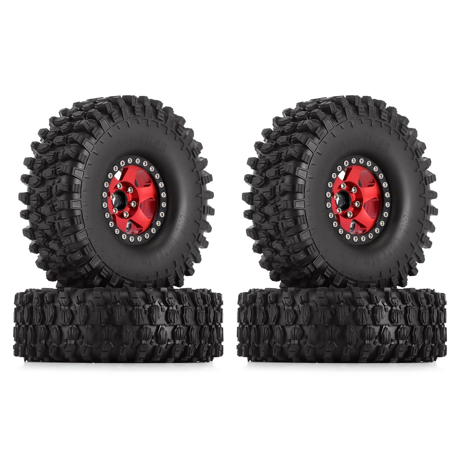 INJORA 4PCS 120*42mm 1.9" Wheel Rims Tires Set For 1:10 RC Rock Crawler Car TRX4 Axial SCX10 90046 Redcat Gen8 2 INJORA 4PCS 120*42mm 1.9" Wheel Rims Tires Set For 1:10 RC Rock Crawler Car TRX4 Axial SCX10 90046 Redcat Gen8 - Image 2