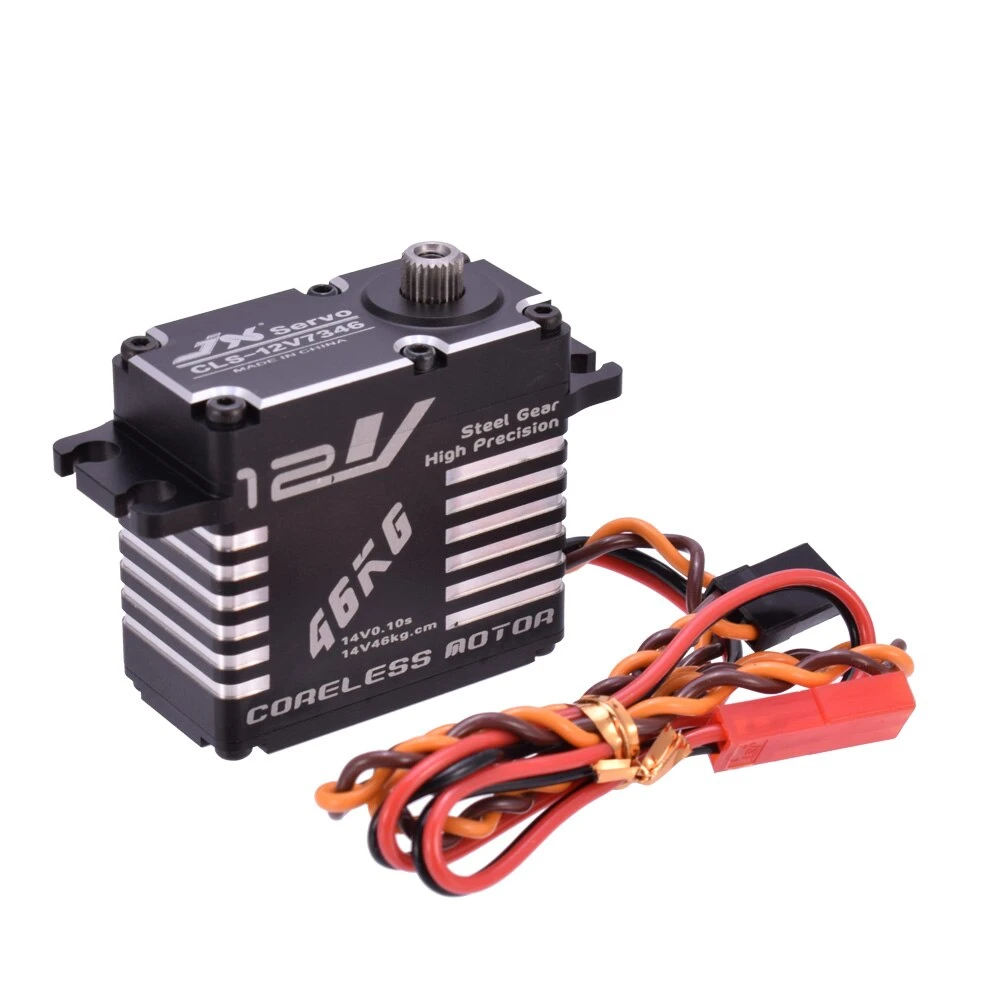 JX CLS-12V7346 46KG 12V 180 Degrees HV High Precision Steel Gear Digital Coreless Servo CNC Aluminium Shell For RC Robot Car 6 JX CLS-12V7346 46KG 12V 180 Degrees HV High Precision Steel Gear Digital Coreless Servo CNC Aluminium Shell For RC Robot Car - Image 6